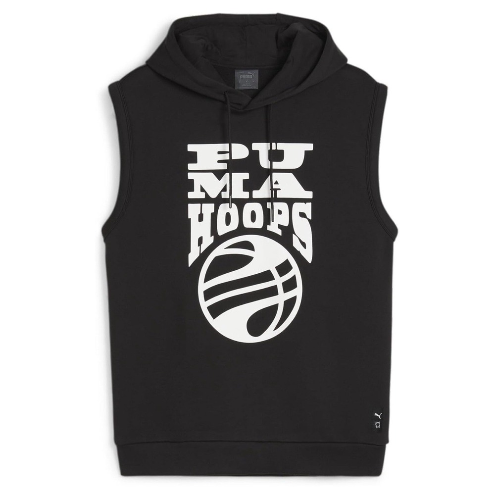 NWT Mens 3XL Puma Hoops Posterize 2.0 Sleeveless Hoodie Black Basketball Gym 507